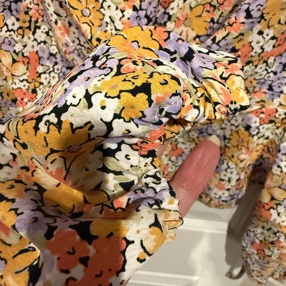 ASOS Multicolor Floral Blouse with Twist Detail - Picture 2 of 5